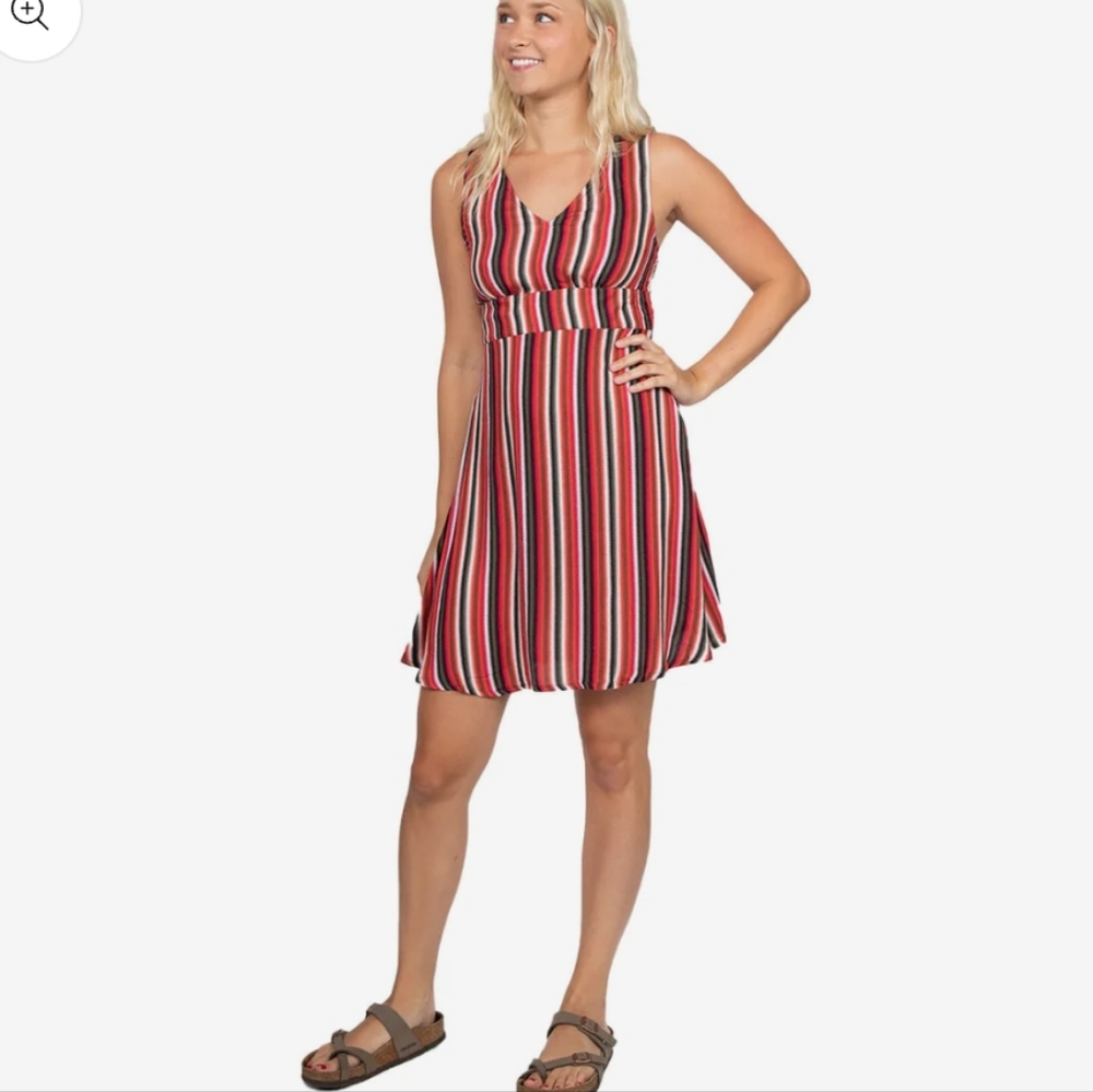 Striped laced back summer dress